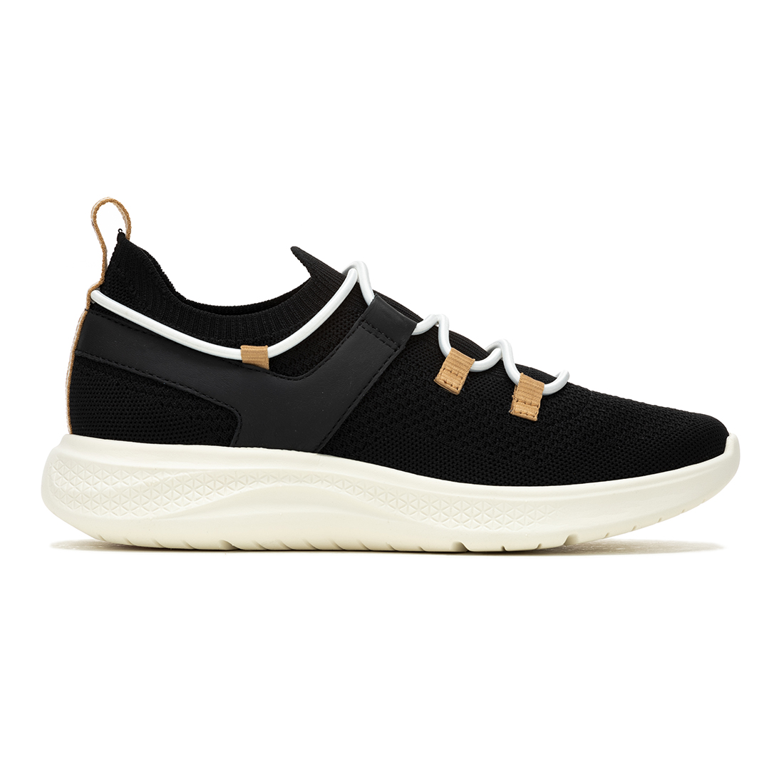 Hush Puppies- Elevate Knit Lace Shoes Bold Black For Women