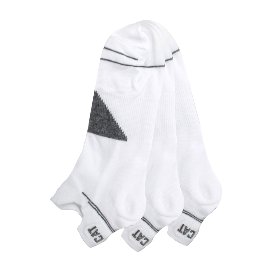 Cat- 3Pairs Foundation Ankle Socks White For Men