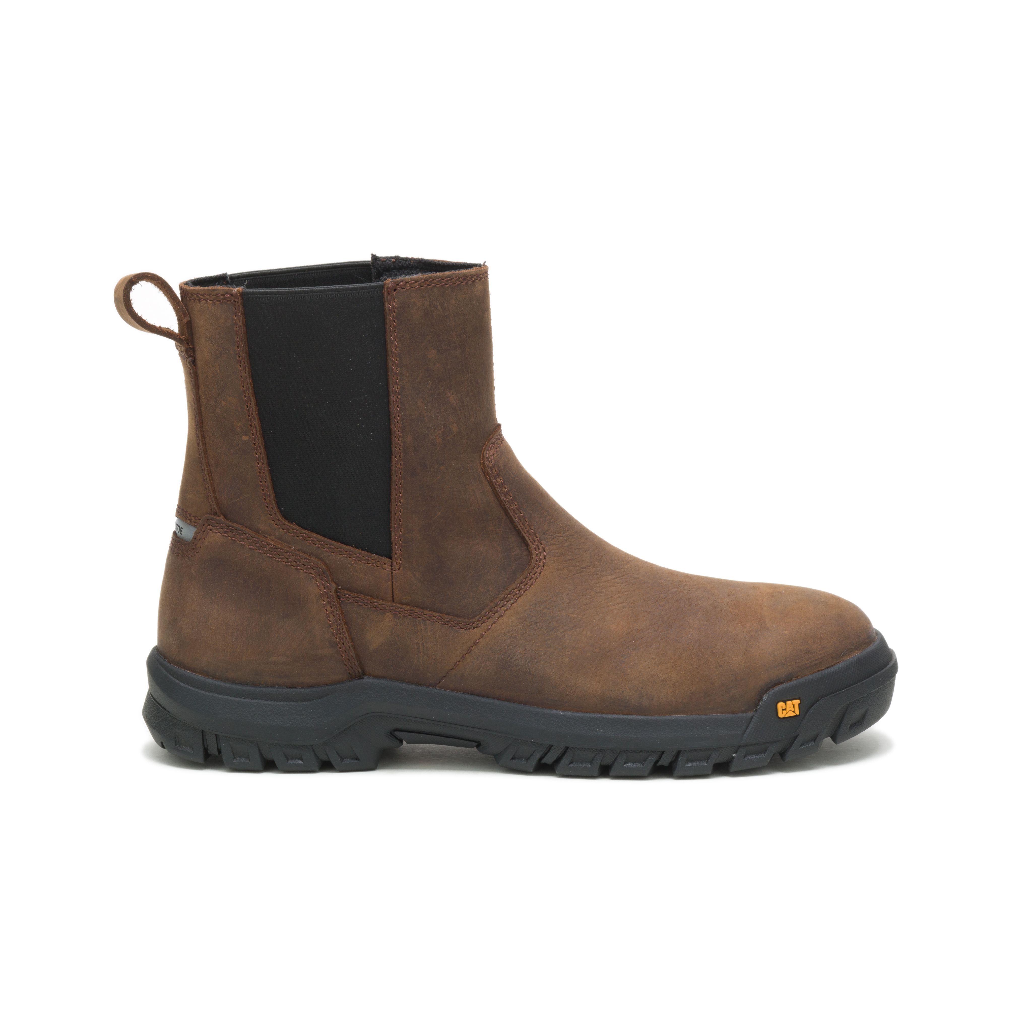 CAT-Wheelbase ST Men’s Steel Toe Work Shoe – Slip‑Resistant, Electrical Hazard Protection, Cushioned Comfort – Clay