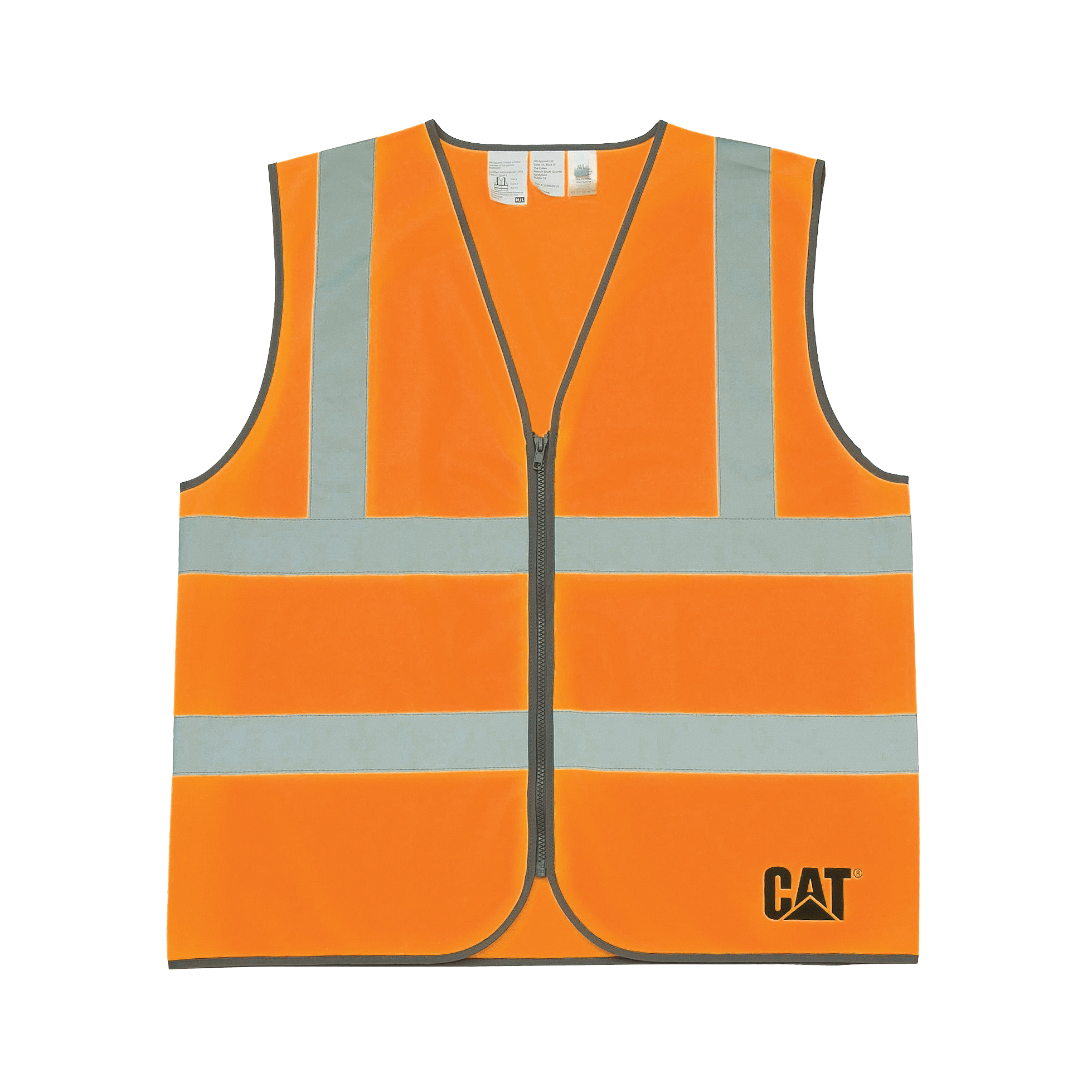 CAT-Hi-Vis Zip Vest