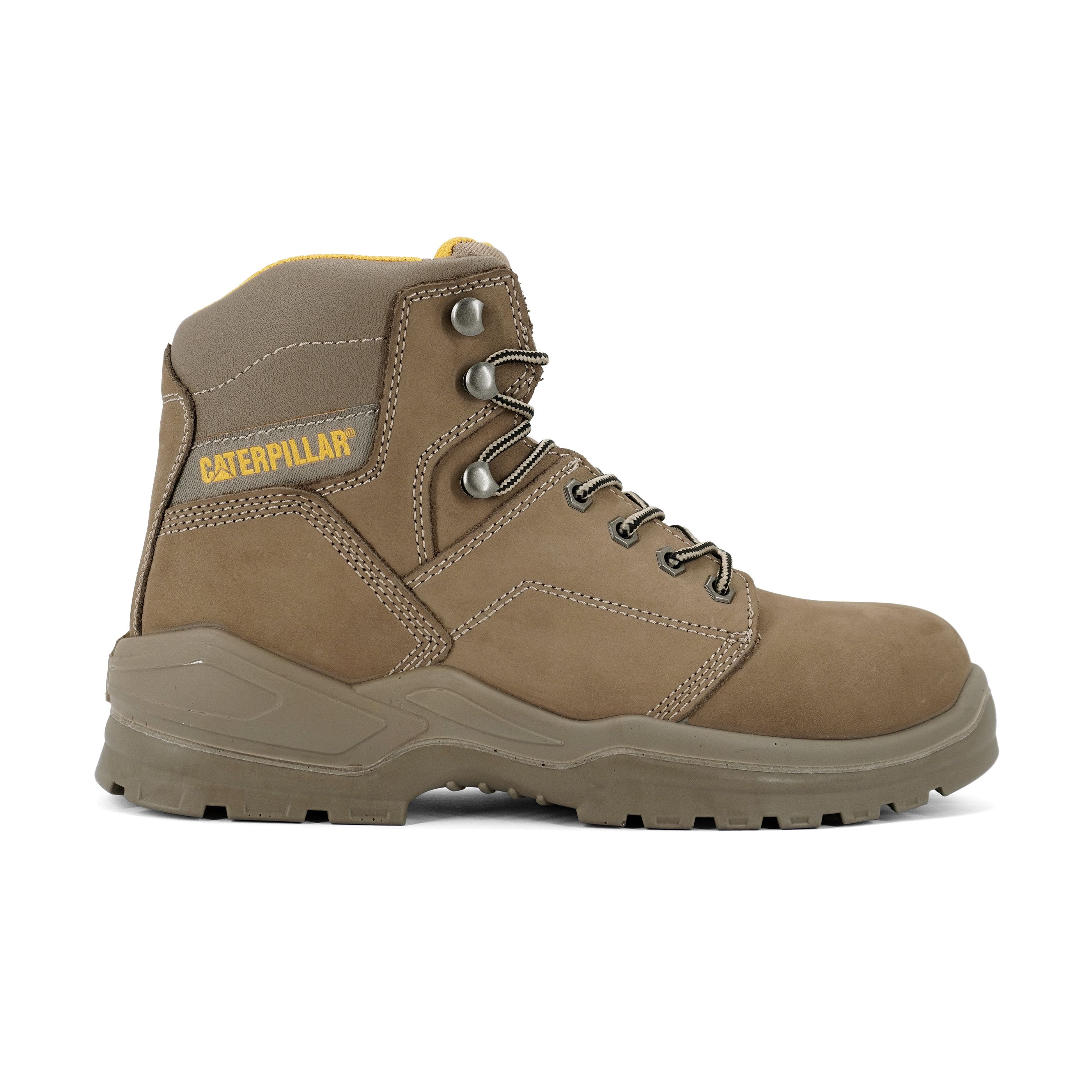CAT- Striver Bump ST S3 SRC Safety Boot – Stone|Steel Toe, Water Resistant, Puncture Resistant, Dual‑Density PU Outsole