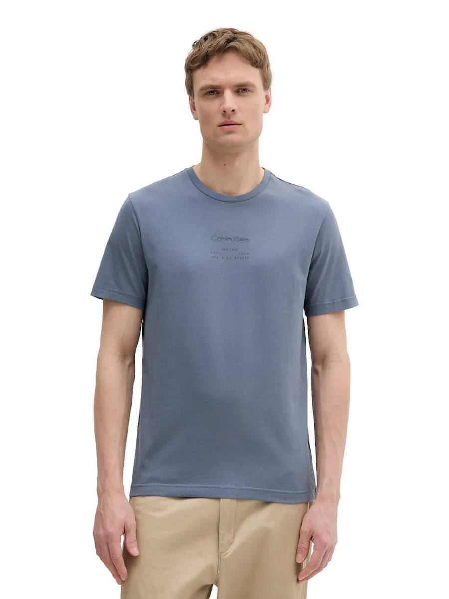 CALVIN KLEIN-RAISED EDITORIAL LOGO T-SHIRT