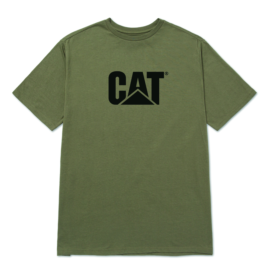 Caterpillar Men'S Logo Short Sleeve T-Shirt Olive Color