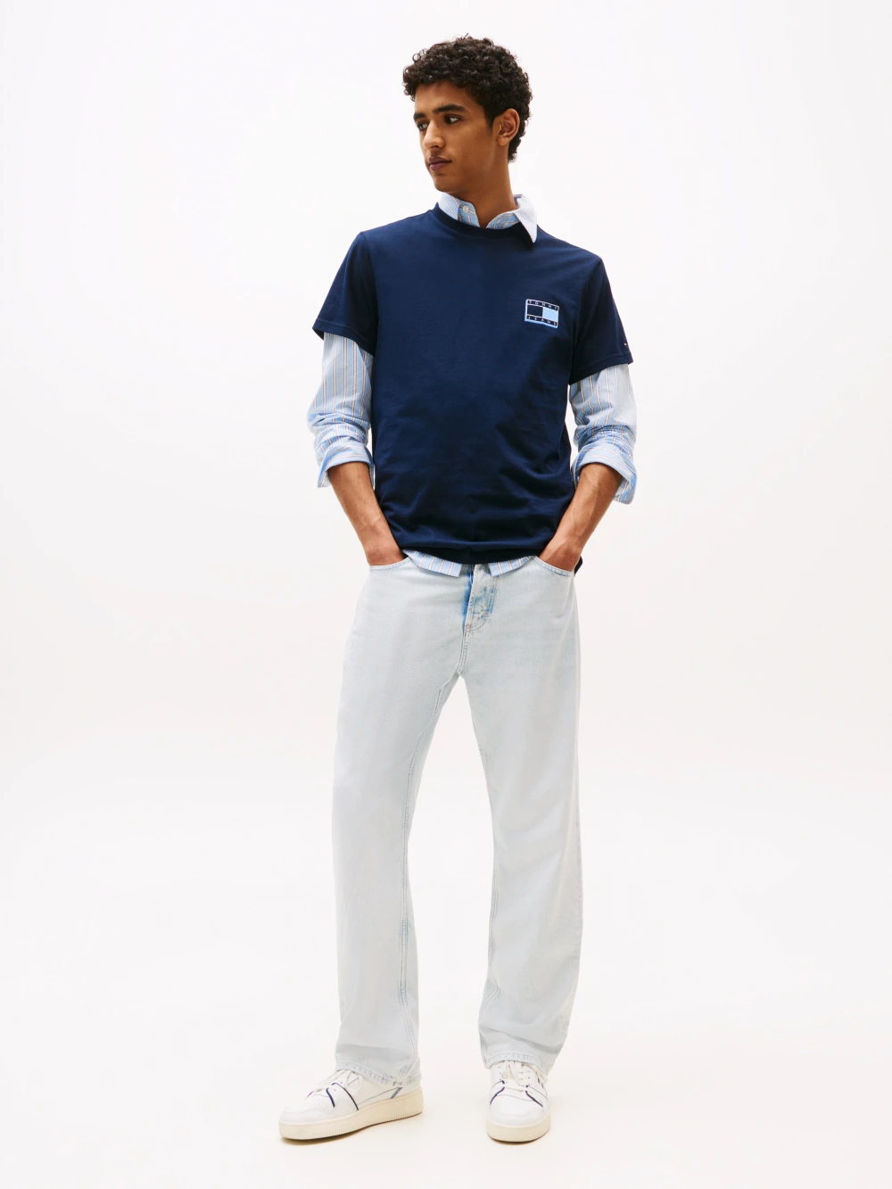 TOMMY JEANS-Tjm Slim Pop Color Flag Tee Ext