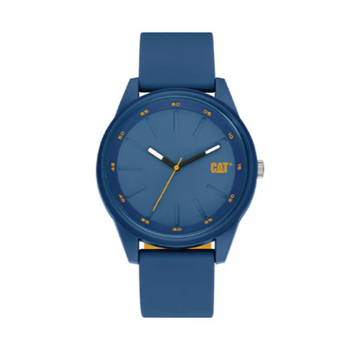 CAT Insignia with Blue Rubber Strap Men's Watch
