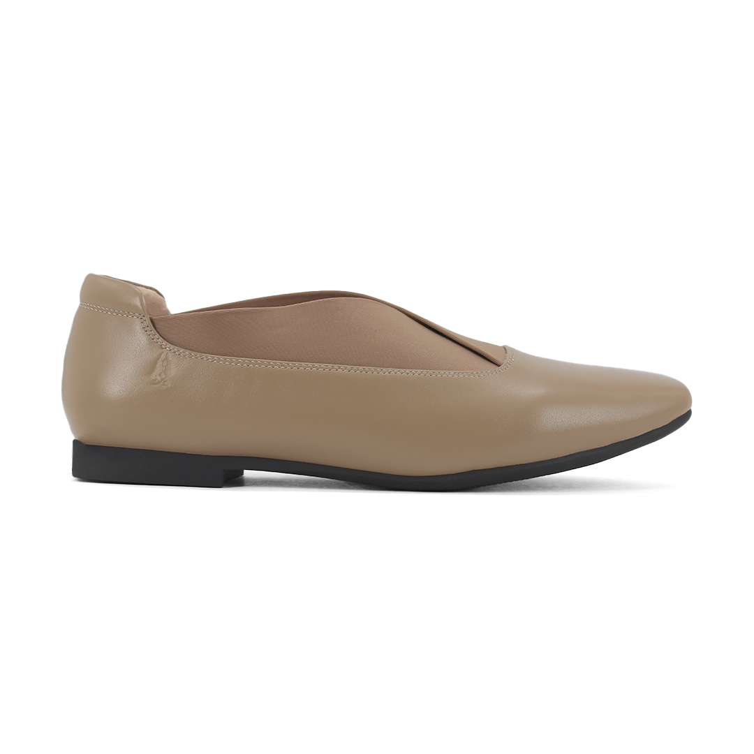 Hush Puppies-Leather Cross-Strap Loafers For Women