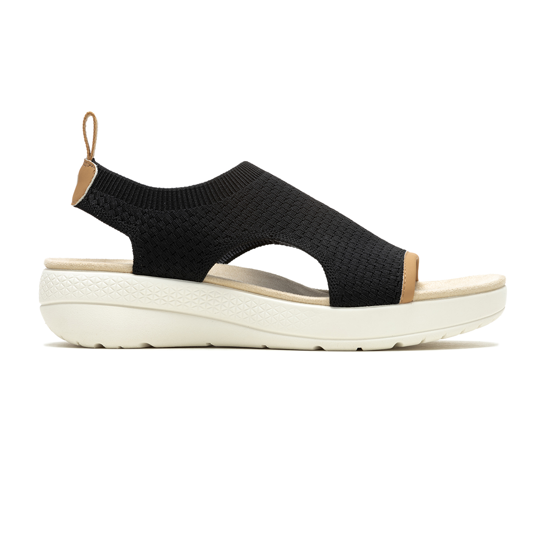 Hush Puppies- Breathe Knit Sandal Bold Black For Women