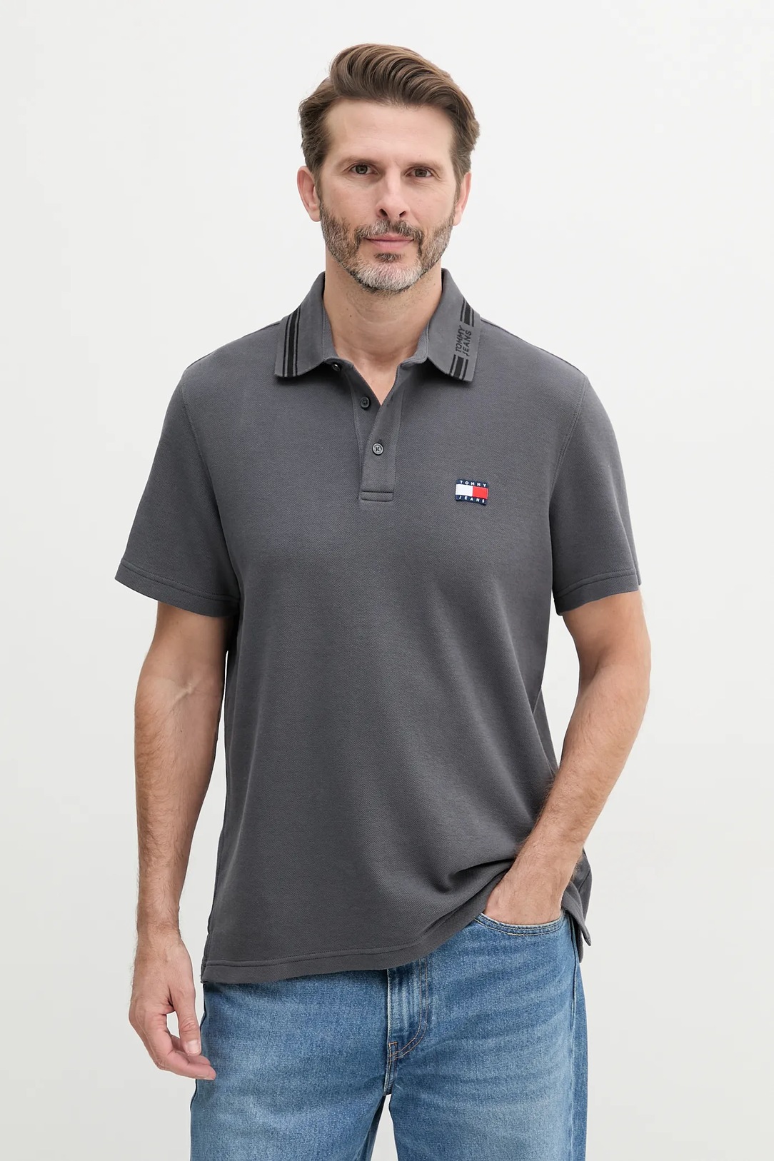 TOMMY JEANS-Tjm Reg Branded Neck Polo Ext