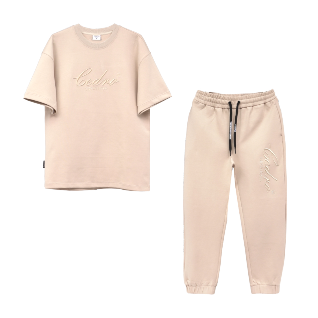 Cedro- Oversize Logo Tee & Pants For Men