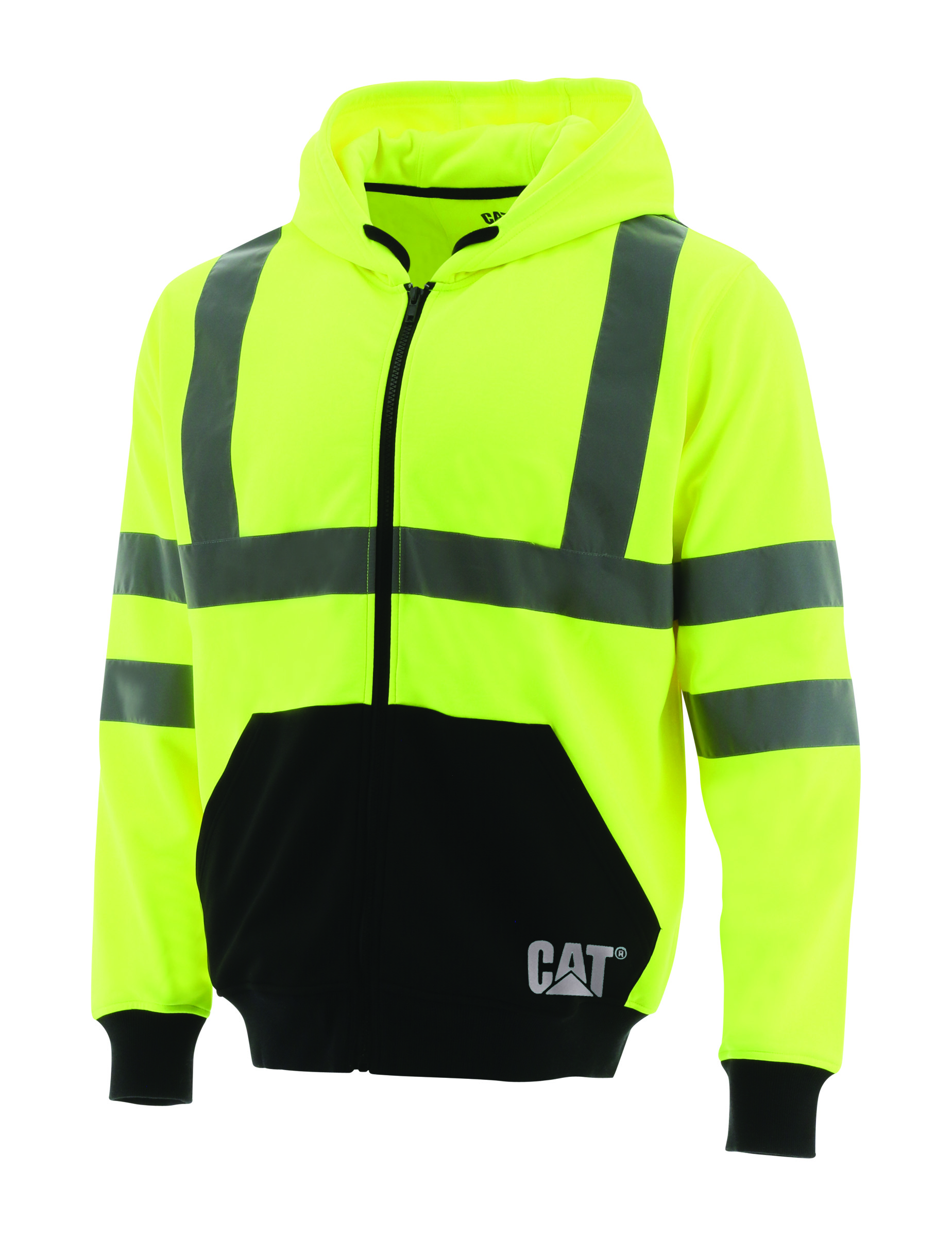 CAT-HI-VIS FULL ZIP COLORBLOCK SWEATSHIRT