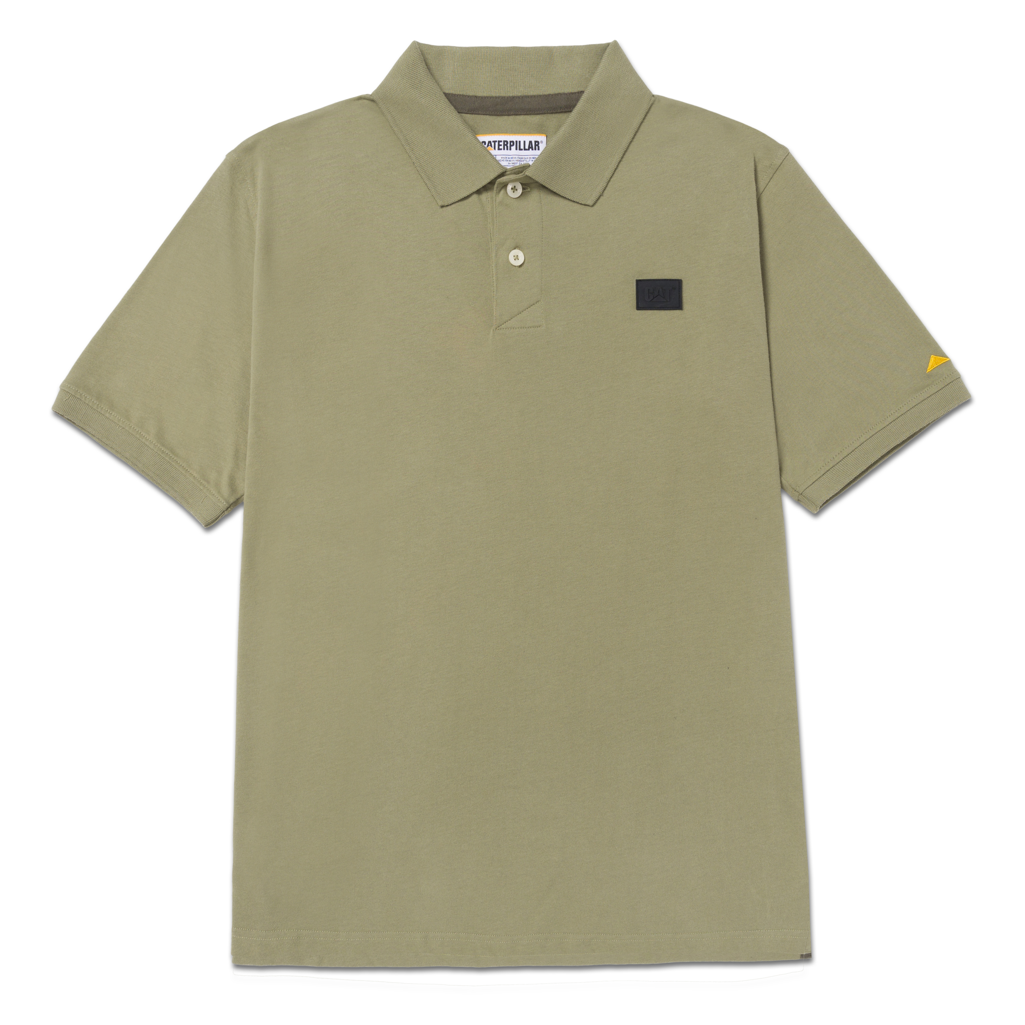 Caterpillar Men'S Jersey Polo T-Shirt Short Sleeve Olive Color