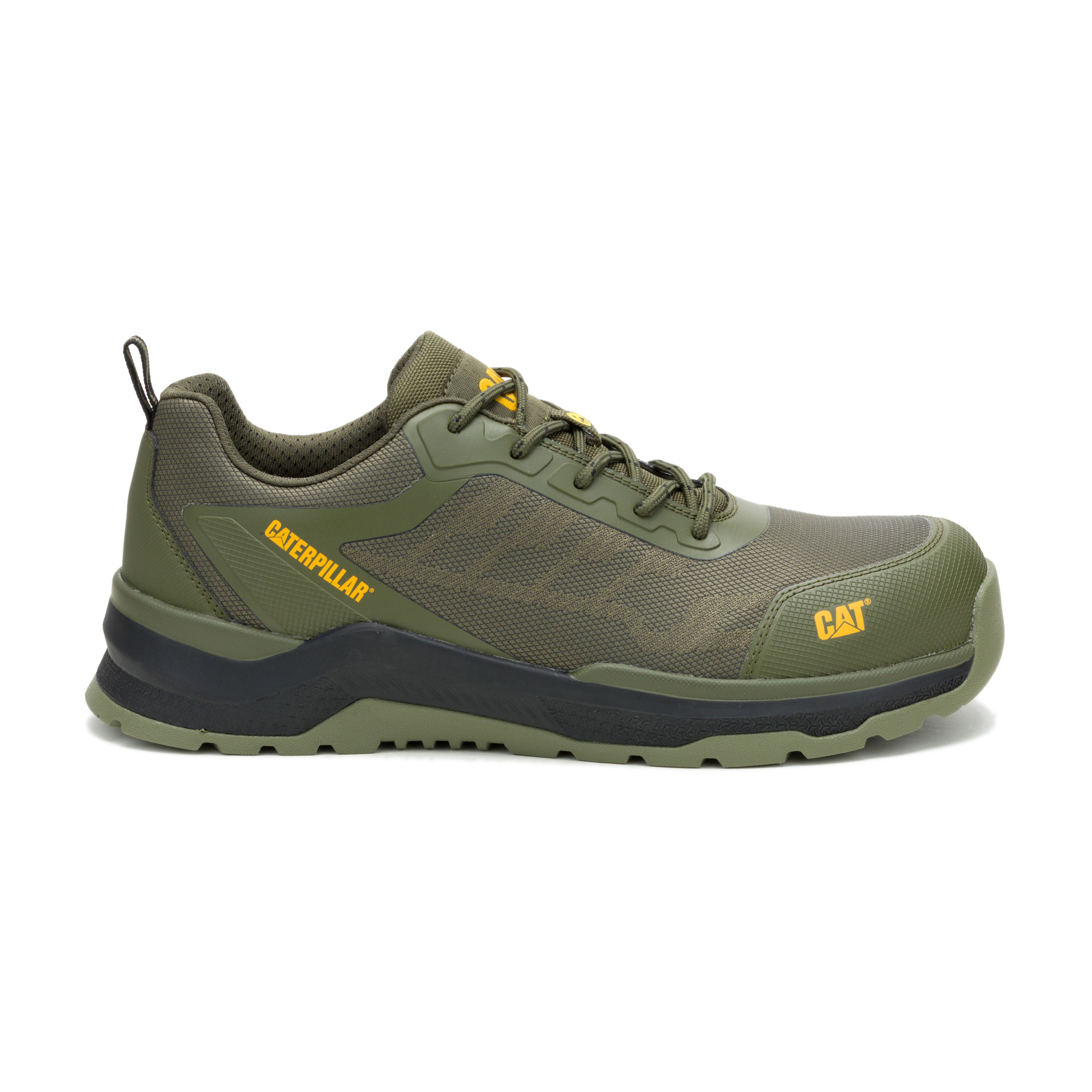 كات-حذاء السلامة والامان انديكتور تيك S3S للرجال مع مقدمة مركبة، مقاوم للكهرباء الساكنة، مقاوم للانزلاق، زيتوني