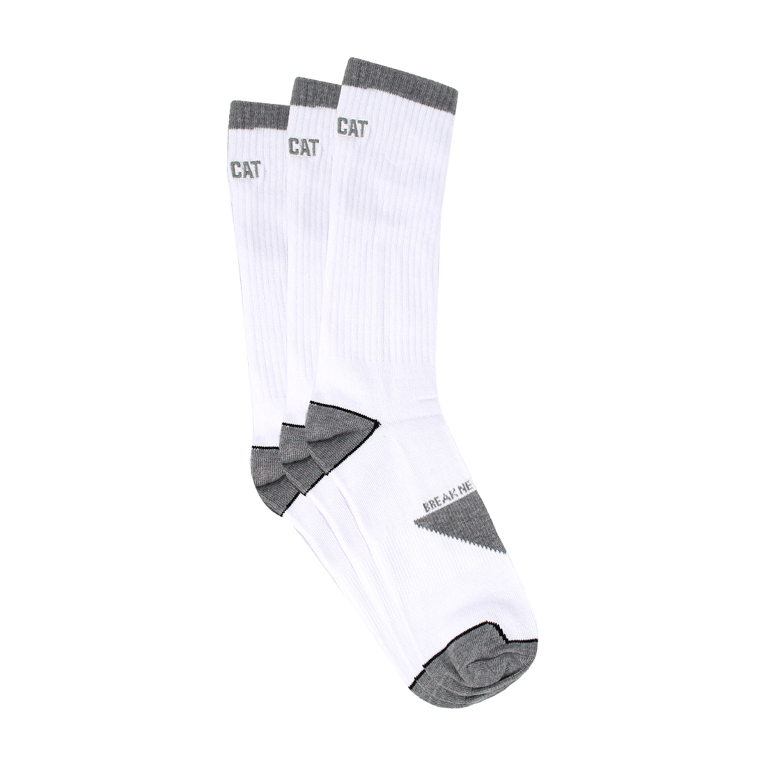 Cat- 3Pairs Foundation Coolmax Ankle Crew S Socks White For Men