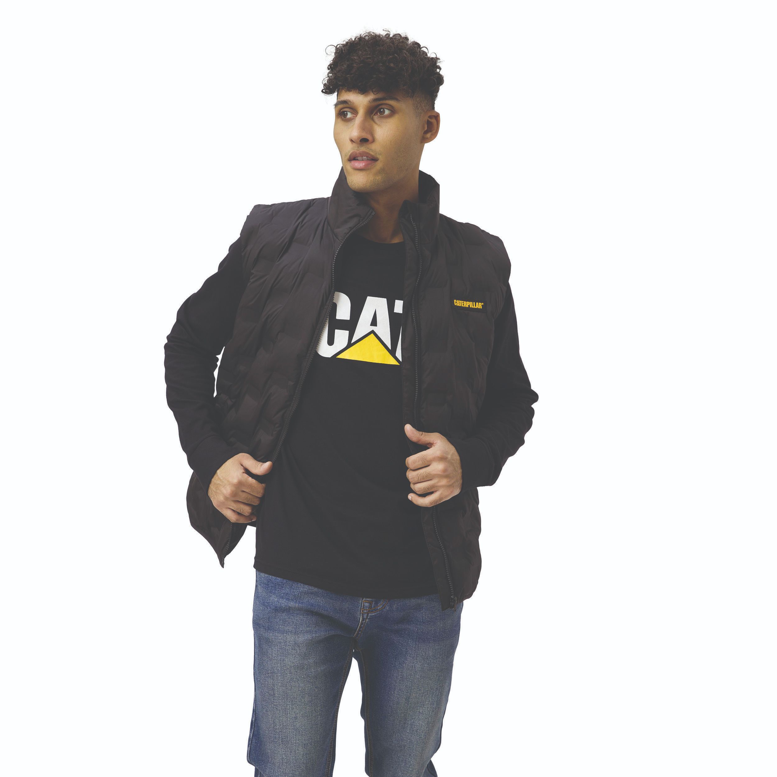 Cat-Foundation Bonded Insulated Vest Detroit Black for Men
