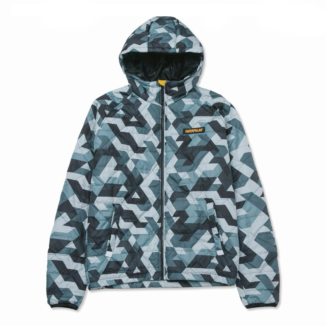 CAT-MEDIUMWEIGHT INSULATED TRIANGLE QUILTED HOODED JACKET