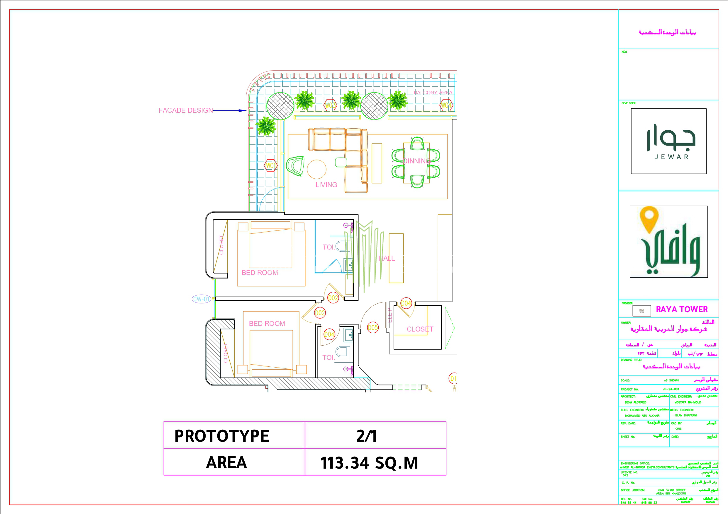 عرض تصميم الوحدة