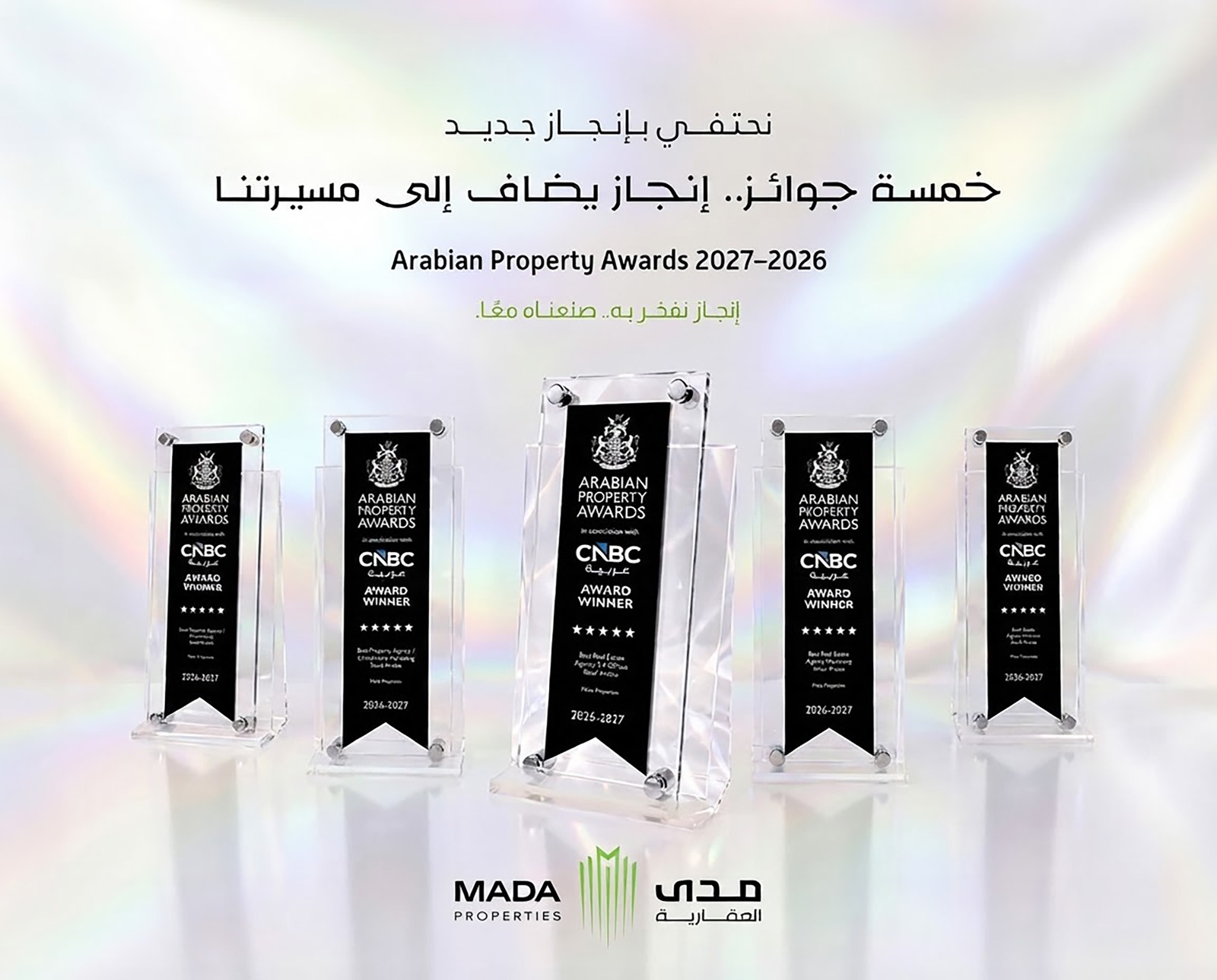 جوائز العقارات الدولية السعودية 2026-2027: مدى العقارية تحصد 5 جوائز